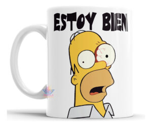 Taza De Cerámica Homero Simpsons Estoy Bien Ojo Aspirado