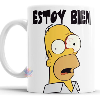 Taza De Cerámica Homero Simpsons Estoy Bien Ojo Aspirado
