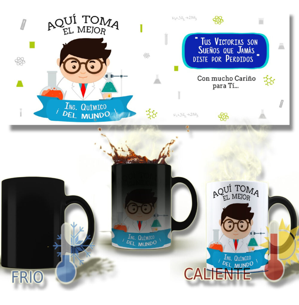 Taza Magica Aqui Toma El La Mejor Profesiones Regalo Familia INGENIERO QUIMICO - Image 2