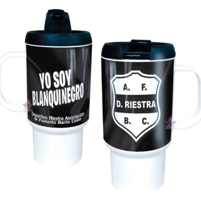 Jarro Térmico Equipos Fútbol Argentina Escudo Bandera Copa Riestra Deportivo Blanquinegro Asociación de Fomento Barrio Colón