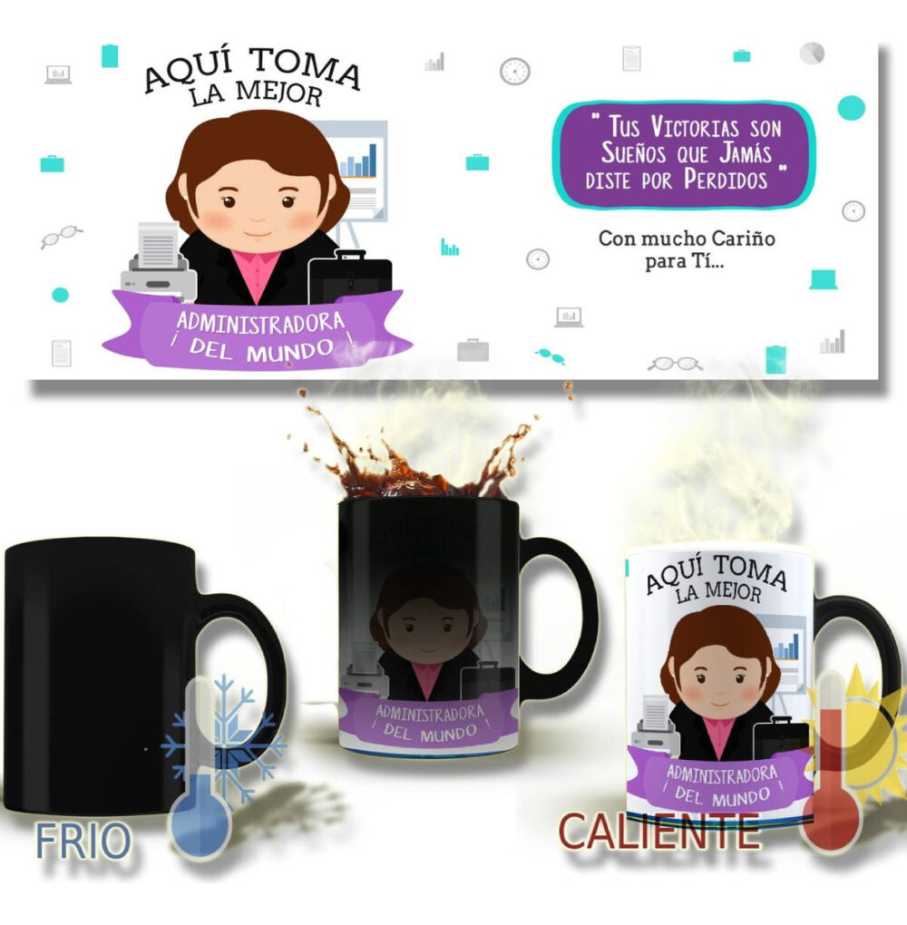 Taza Magica Aqui Toma El La Mejor Profesiones Regalo Familia ADMINISTRADORA