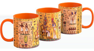Taza Cerámica Egipto Antiguo Jeroglíficos Cultura Faraónica