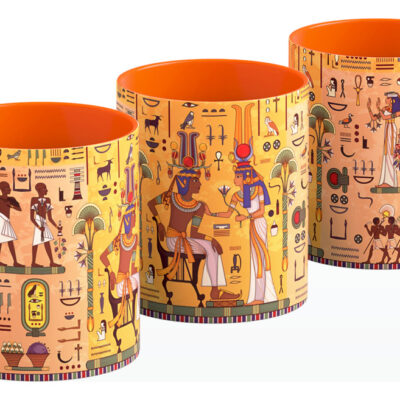 Taza Cerámica Egipto Antiguo Jeroglíficos Cultura Faraónica