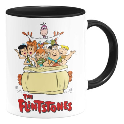 Taza Interior De Color Los Picapiedra Caricaturas Retro