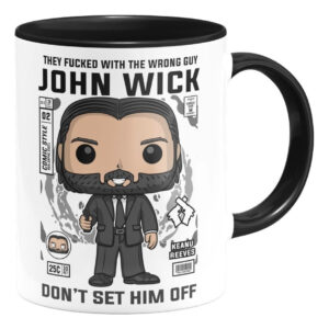 Taza John Wick Película Acción Interior De Color