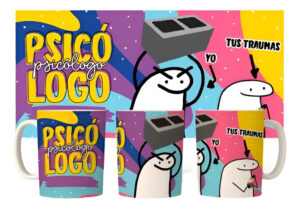 Taza Cerámica Flork Profesiones Psicologo Trabajo