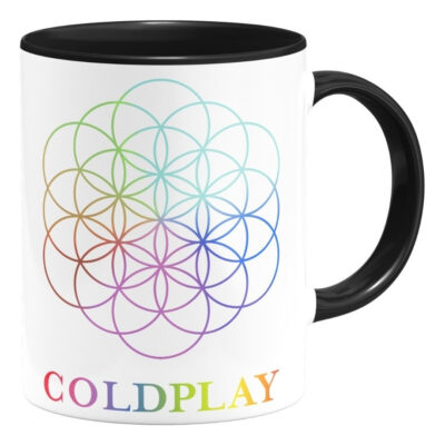 Taza Coldplay Flor De La Vida Arte Interior De Color