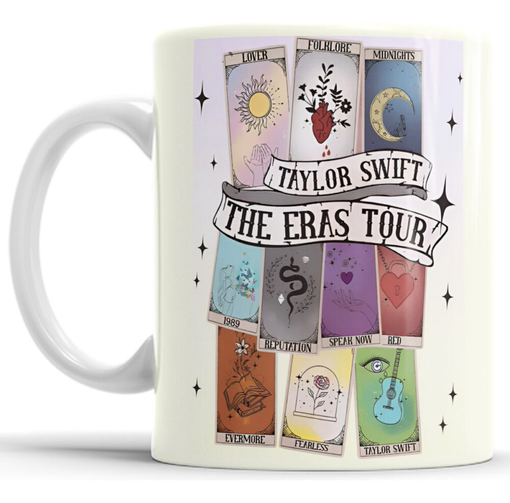 Taza Taylor Swift Cartas Tarot Swifties The Eras Tour Fan