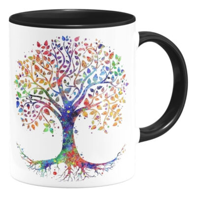 Taza Interior De Color Arbol De La Vida Moda