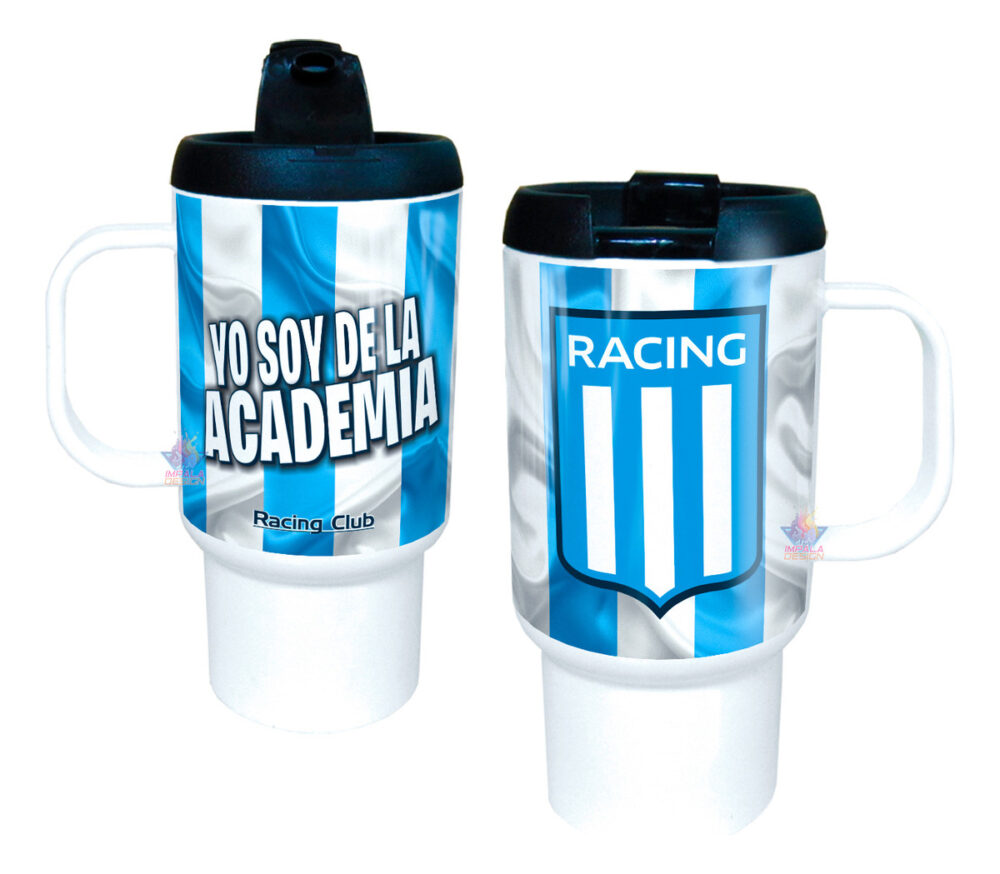 Jarro Térmico Equipos Fútbol Argentina Escudo Bandera Copa Racing Club Academia de Avellaneda