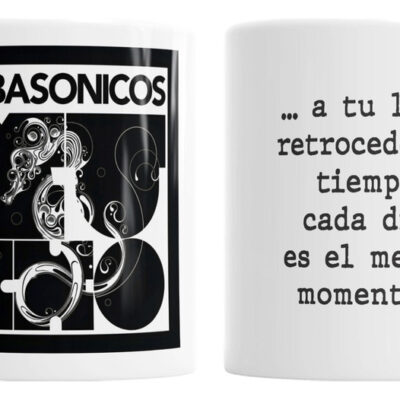 Taza Cerámica Babasónicos Frase Tapa Disco Mucho Diseño Rock