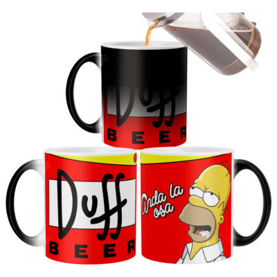 Taza Mágica Simpson Homero Anda La Osa Duff