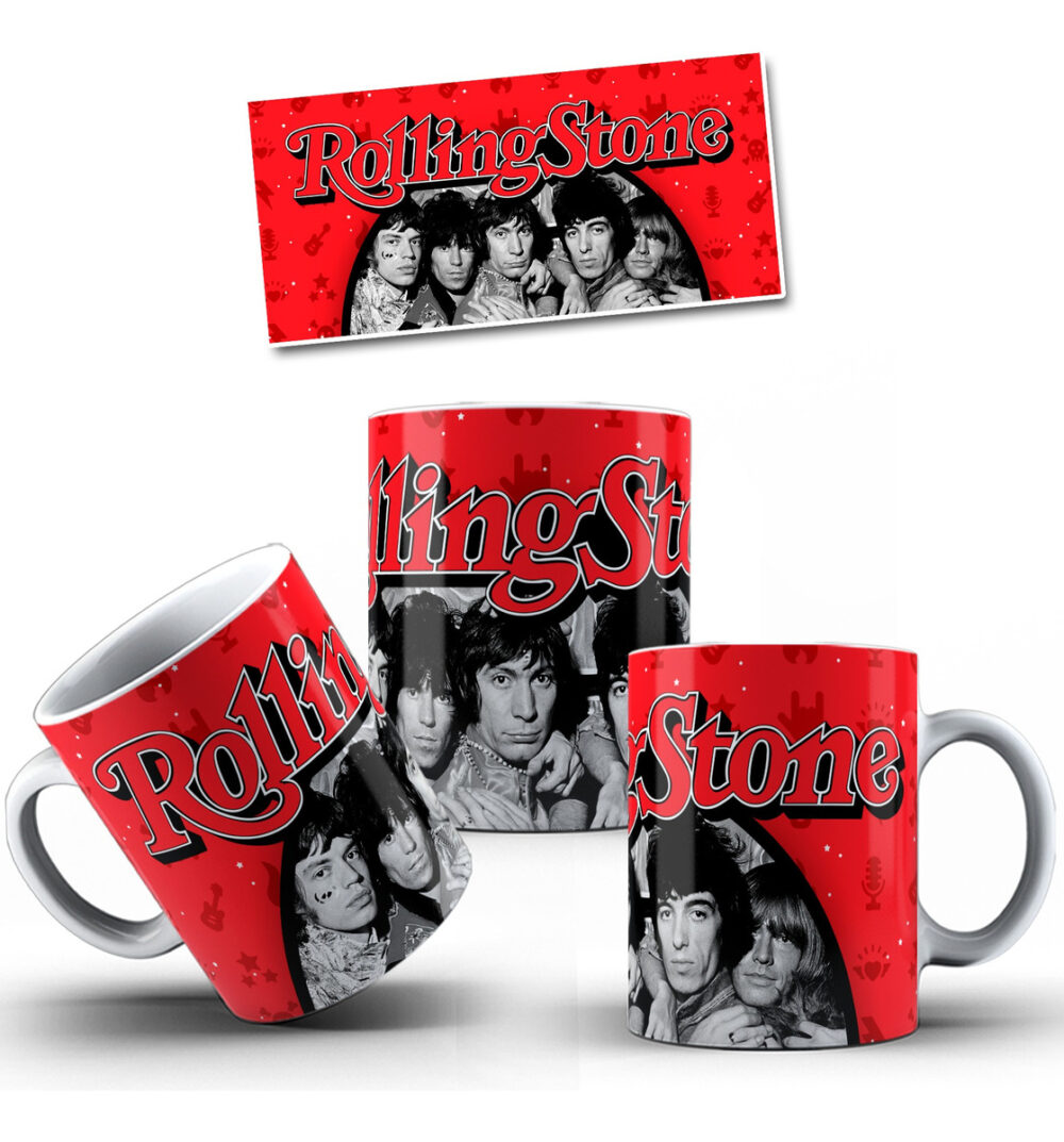 Taza Cerámica Rock Internacional Música Todas Las Bandas Pop Rolling Stones