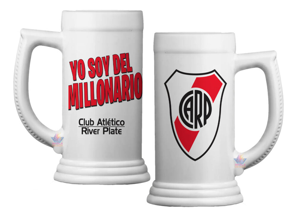 Vaso Jarra Chop Fernetero Chopera Cerveza River Plate Escudo - Image 2
