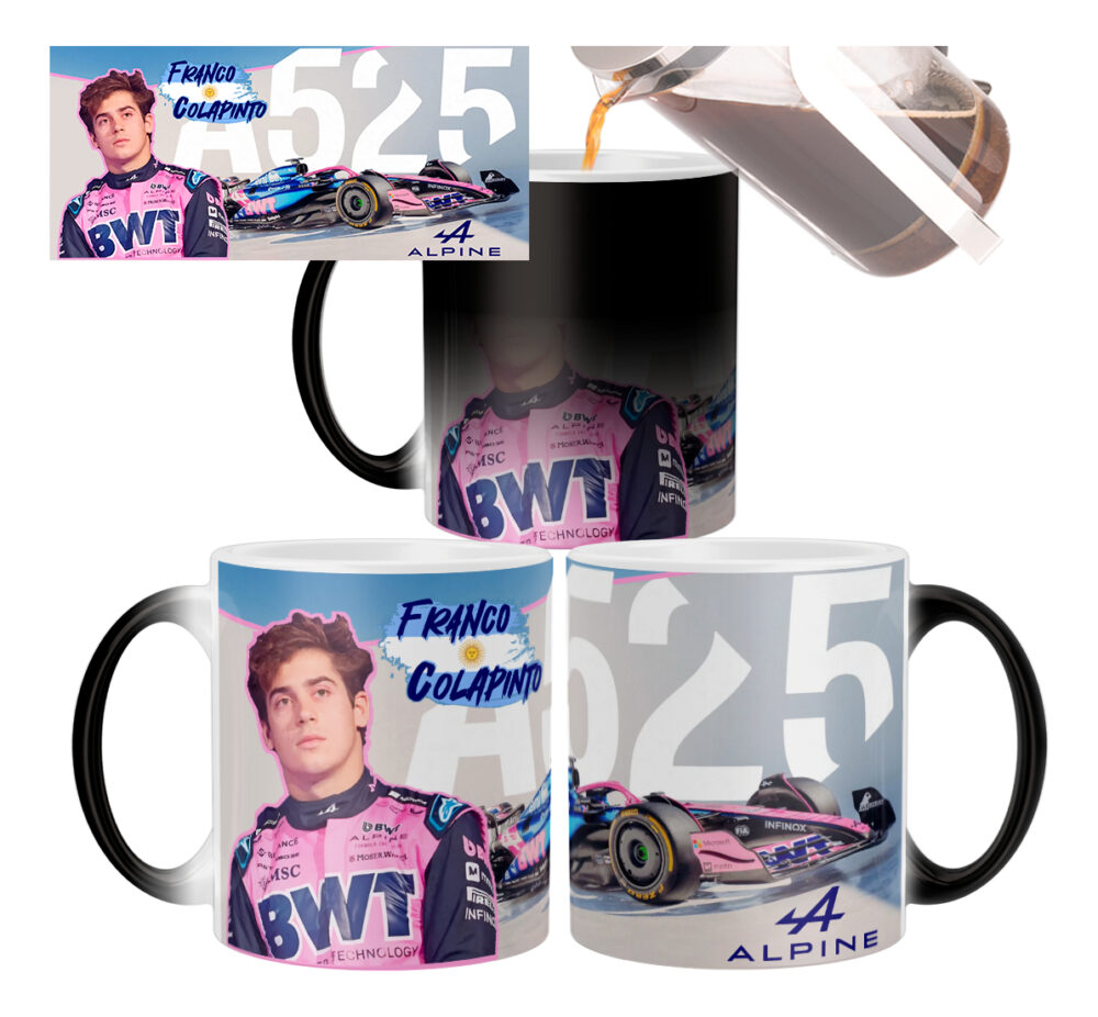 Taza Mágica Franco Colapinto Carrera Formula 1 Alpine F1 - Image 2