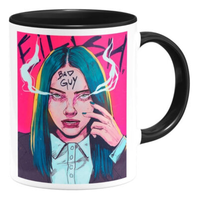 Taza Interior De Color Billie Eilish Bad Guy