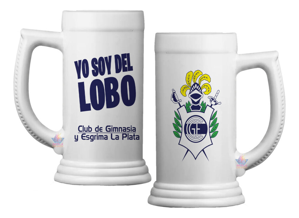 Vaso Jarra Chop Fernetero Chopera Cerveza Fútbol Argentina Gimnasia y Esgrima de la Plata