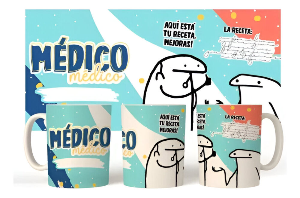 Taza Cerámica Flork Profesiones Trabajo Medico Doctor