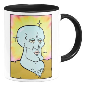 Taza Interior De Color Calamardo Guapo Bob Esponja