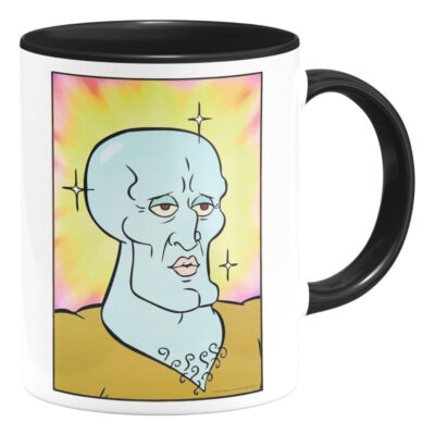Taza Interior De Color Calamardo Guapo Bob Esponja