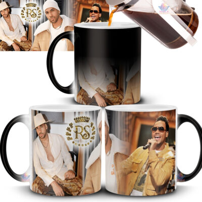 Taza Mágica Romeo Santos Aventura Rey Bachata Foto Logo