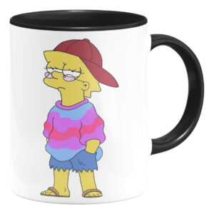 Taza Interior De Color Lisa Cool Los Simpson