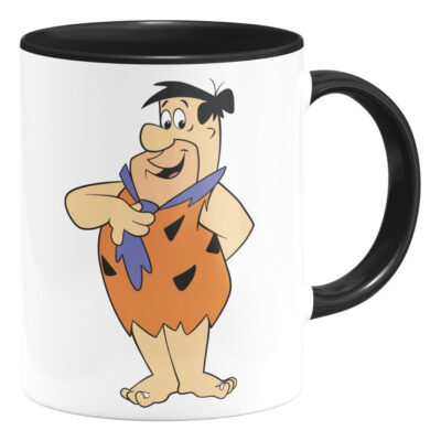 Taza Pedro Picapiedra Interior De Color Personaje Retro