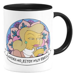 Taza Interior De Color Los Simpson Ahora No Estoy Muy Ebria