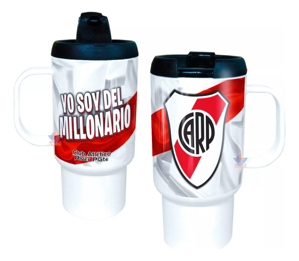 Jarro Térmico River Plate Millonarios Copa Fútbol Escudo - Image 2
