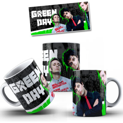 Taza Cerámica Rock Internacional Música Todas Las Bandas Pop Green Day