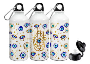 Botella Deportiva Mano De Fátima Con Ojo Turco - Protección