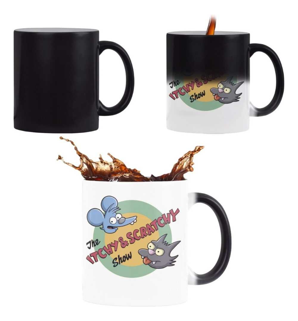 Taza Mágica Itchy And Scratchy Los Simpson