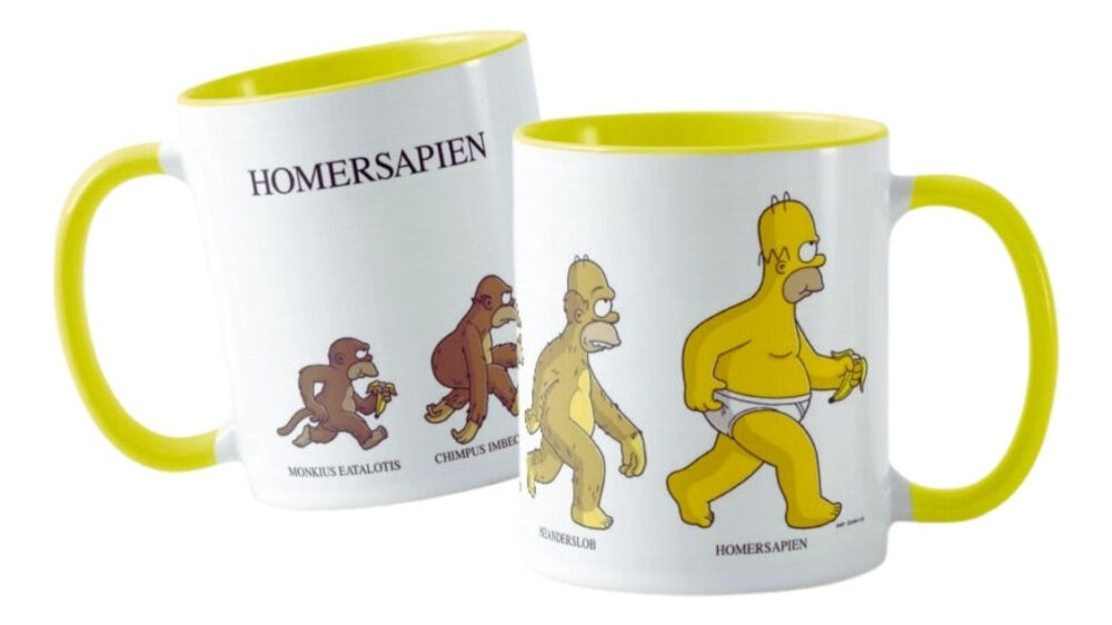 Los Simpson Homersapien Taza Ceramica Interior Color Homero