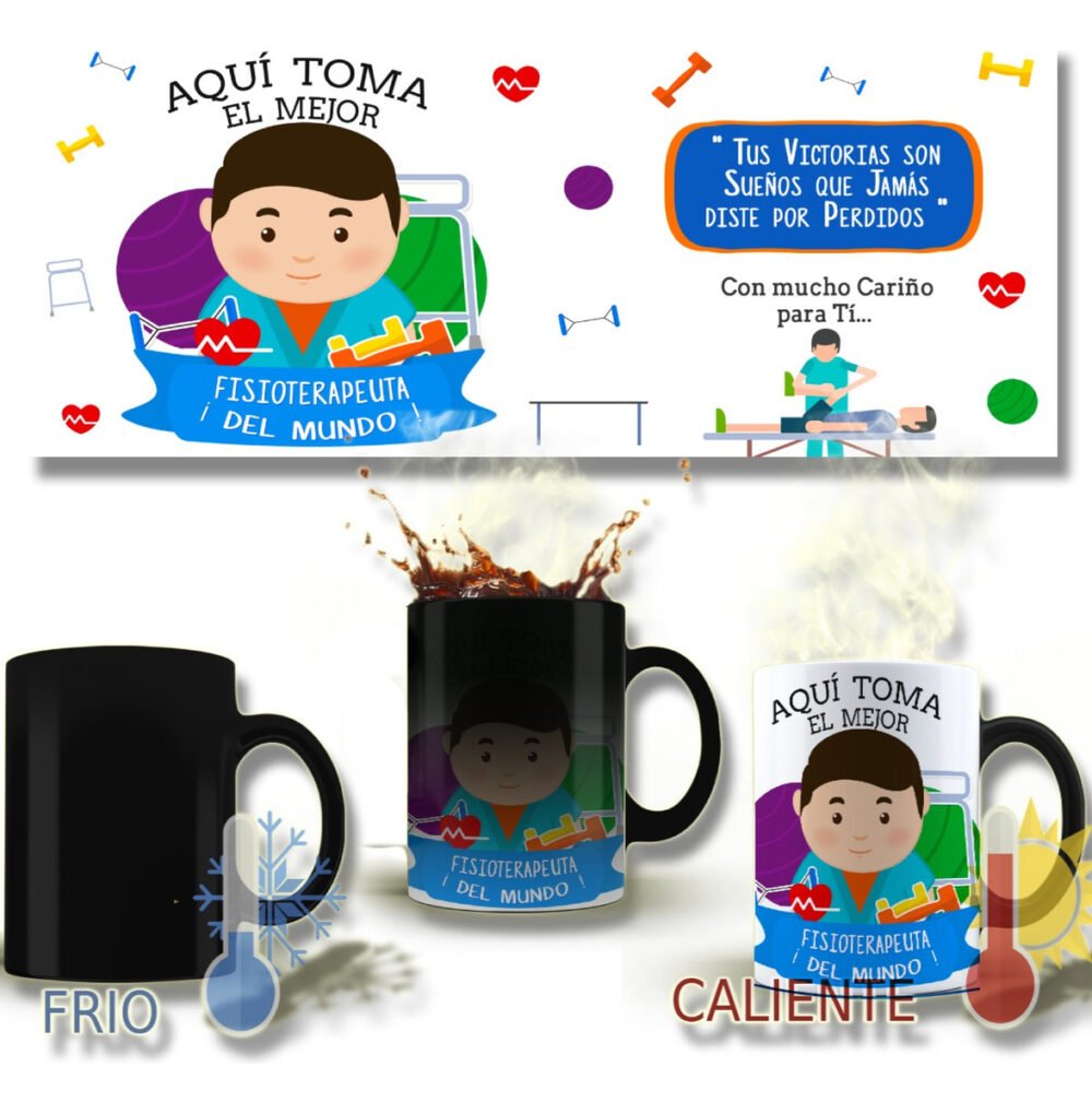 Taza Magica Aqui Toma El La Mejor Profesiones Regalo Familia FISIOTERAPEUTA HOMBRE