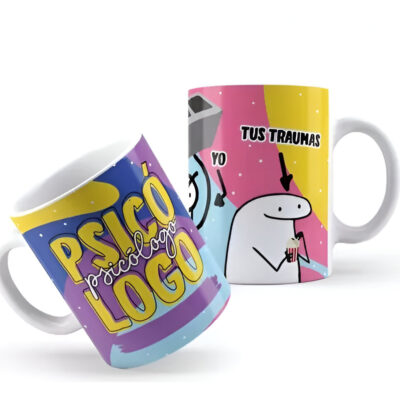 Taza Cerámica Flork Profesiones Trabajo Psicólogo