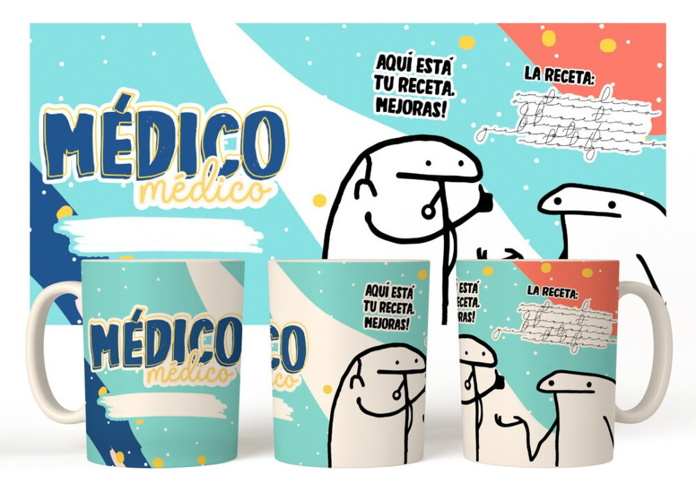 Taza Cerámica Flork Profesiones Trabajo Medico Doctor - Image 2