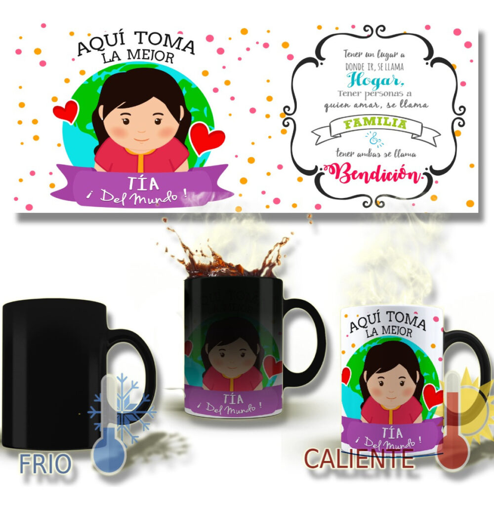 Taza Magica Aqui Toma El La Mejor Profesiones Regalo Familia TIA - Image 2