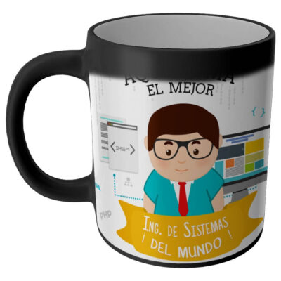 Taza Magica Aqui Toma El La Mejor Profesiones Regalo Familia INGENIERO SISTEMAS