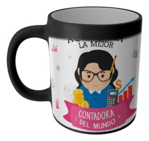 Taza Magica Aqui Toma El La Mejor Profesiones Regalo Familia CONTADORA
