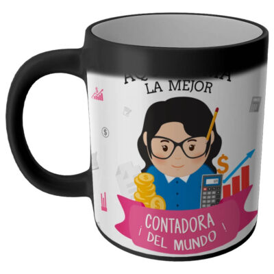 Taza Magica Aqui Toma El La Mejor Profesiones Regalo Familia CONTADORA