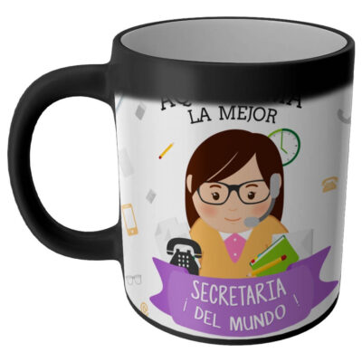 Taza Magica Aqui Toma El La Mejor Profesiones Regalo Familia SECRETARIA