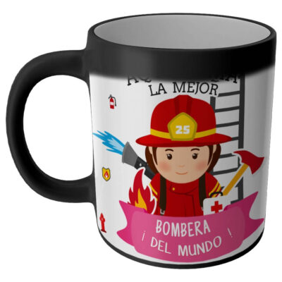 Taza Magica Aqui Toma El La Mejor Profesiones Regalo Familia BOMBERA