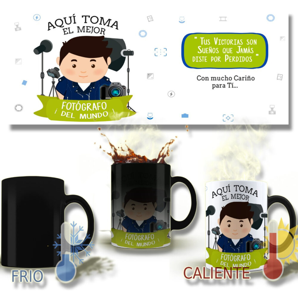 Taza Magica Aqui Toma El La Mejor Profesiones Regalo Familia FOTOGRAFO