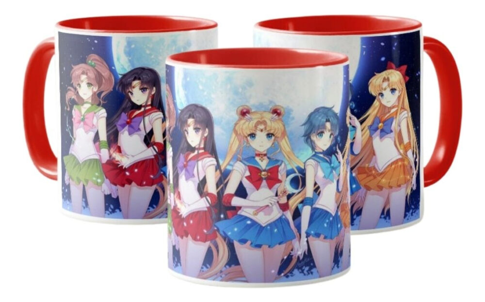 Taza Sailor Moon Guerreras De La Luna Taza Ceramica Color