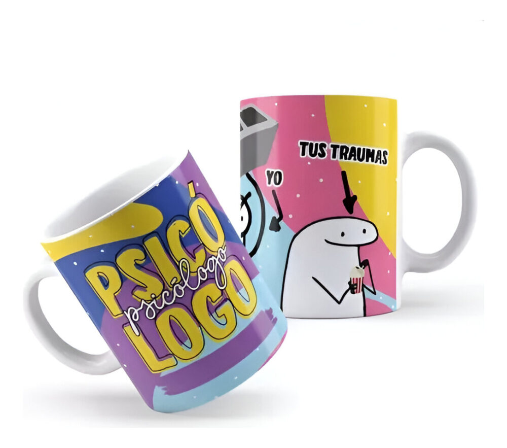 Taza Cerámica Flork Profesiones Trabajo Psicologo - Image 2