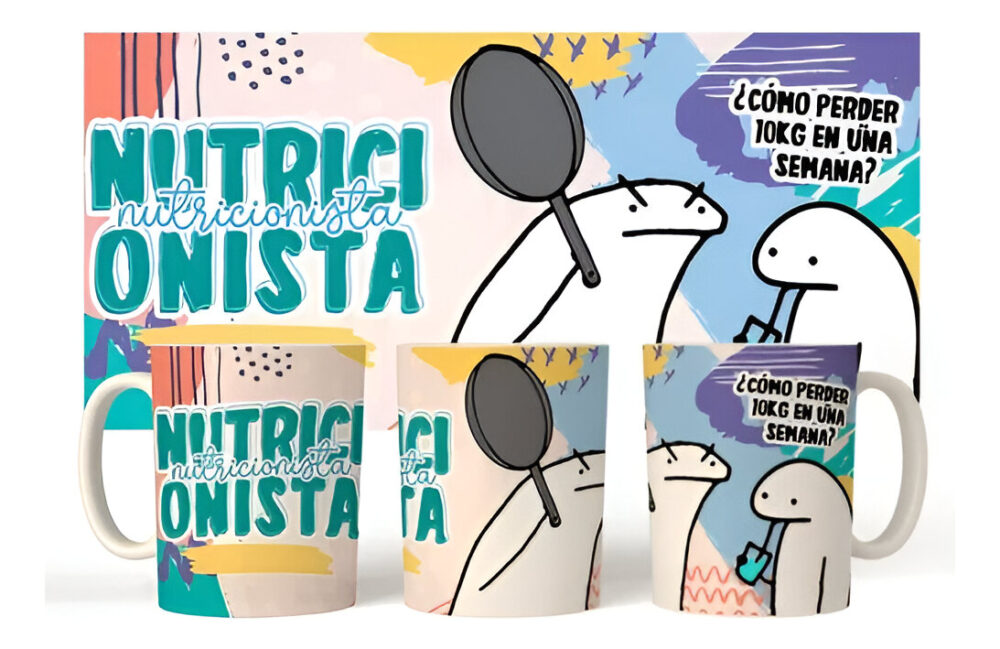 Taza Cerámica Flork Profesiones Trabajo Nutricionista