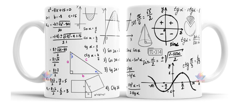 Taza Fórmulas Matemáticas Gráficos Funciones Logaritmo - Image 2