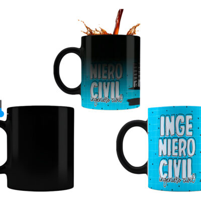 Taza Mágica, Flork, Ingeniero Civil, Trabajo, 11oz, Meme