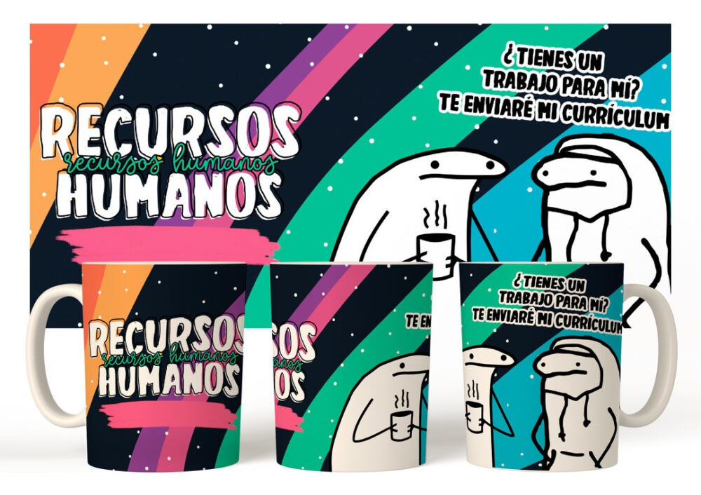 Taza Cerámica Flork Profesiones Trabajo Recursos Humanos - Image 2