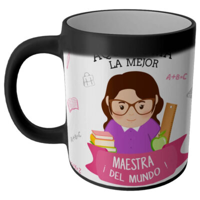 Taza Magica Aqui Toma El La Mejor Profesiones Regalo Familia MAESTRA